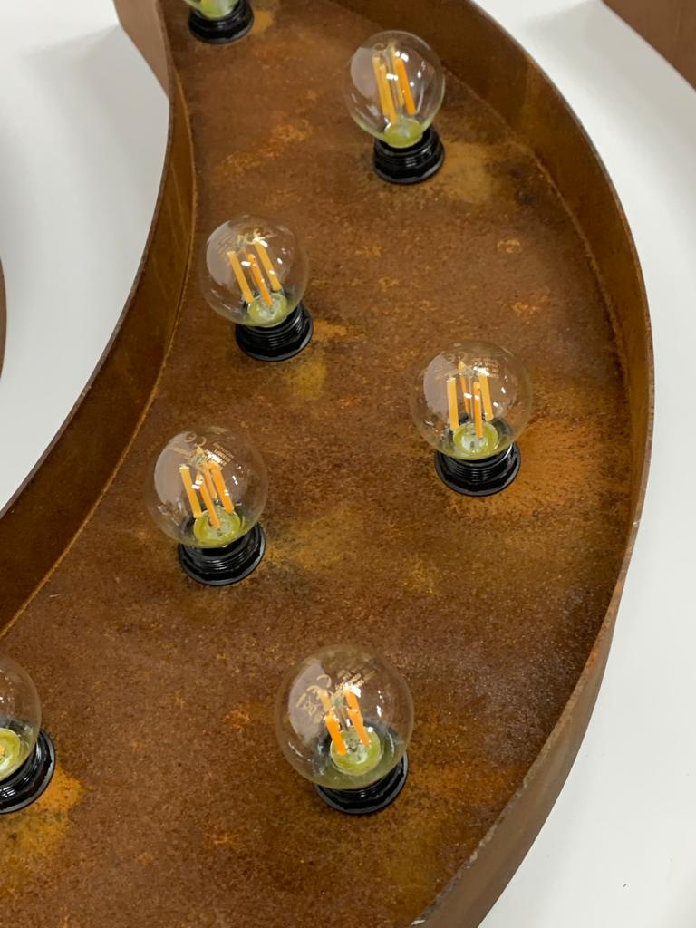 Corten Stalen Lamp - Klein - Afbeelding 3