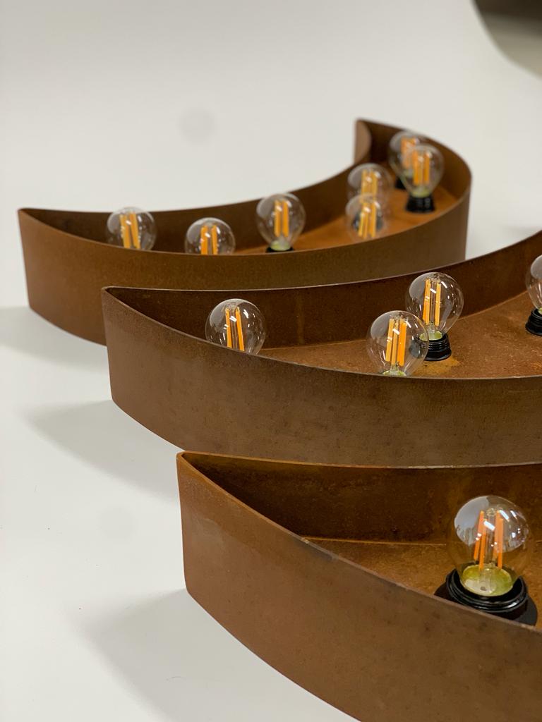 Corten Stalen Lamp - Klein - Afbeelding 2